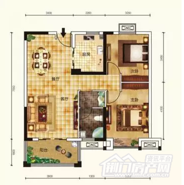 中国铁建公园3326户型