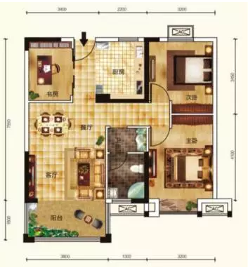 中国铁建公园3326户型