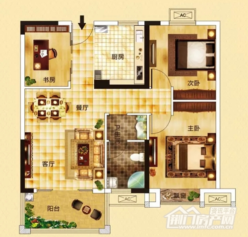 中国铁建公园3326户型图