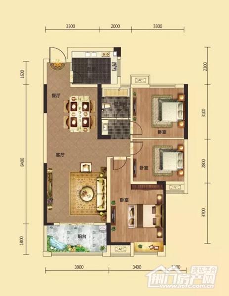 中国铁建·公园3326户型图.jpg