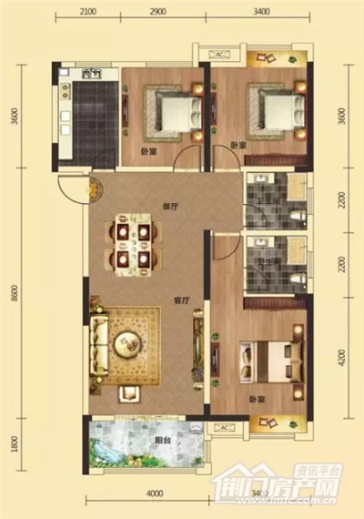 中国铁建·公园3326户型图.jpg